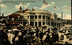 Long Beach Bath House Postcard