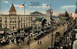 Surf Avenue, looking East Coney Island, NY Postcard Postcard