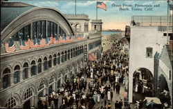 Ocean Front, Promenade and Beach Postcard