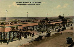 The New Murdoch & The Breakers Bath Houses Galveston, TX Postcard Postcard