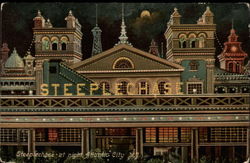 Steeplechase at night Atlantic City, NJ Postcard Postcard