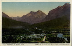 Panorama of Banff, Alta Postcard