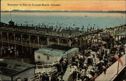 Entrance to Pier Crystal Beach, ON Canada Ontario Postcard Postcard