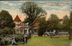 A Glimpse of the Pavilion, Springbank Park London, ON Canada Ontario Postcard Postcard