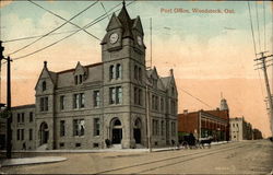 Post Office, Woodstock, Ont Postcard