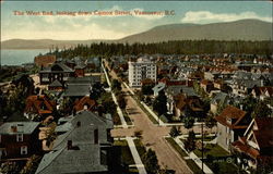 The West End Looking Down Comox Street Vancouver, BC Canada British Columbia Postcard Postcard