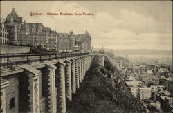 Chateau Frontenac From Terrace Quebec Canada Postcard Postcard