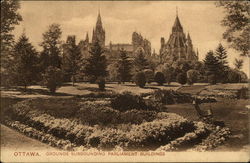 Grounds Surrounding Parliament Building Postcard