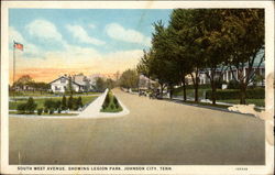 South West Avenue Showing Legion Park Johnson City, TN Postcard Postcard