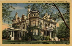 Official Residence of the Governor of Utah Salt Lake City, UT Postcard Postcard