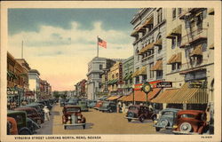 Virginia Street Looking North Reno, NV Postcard Postcard