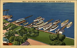 Yacht Basin and Portion of Shipyard Elizabeth City, NC Postcard Postcard