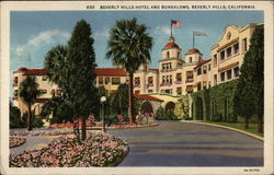 Beverly Hills Hotel and Bugalows California Postcard Postcard