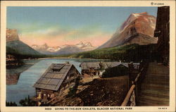 Going-to-the-Sun Chalets, Glacier National Park Postcard Postcard