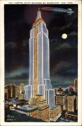 Empire State Building by Moonlight New York, NY Postcard Postcard