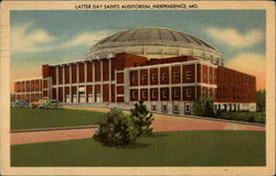 Latter Day Saints Auditorium Independence, MO Postcard Postcard