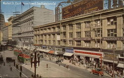 Market St., East from Powell San Francisco, CA Postcard Postcard