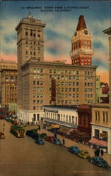 Broadway, North from Eleventh Street Postcard