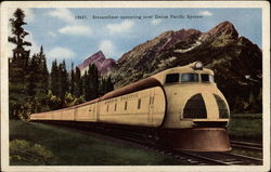 Streamliner operating over Union Pacific System Postcard