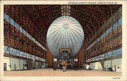 Interior Airship Hangar, Langley Field Postcard