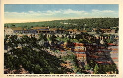 Bright Angel Lodge and Cabins, on the Canyon's Rim Postcard