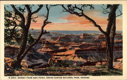 Sunset From Hopi Point, Grand Canyon National Park, Arizona Postcard