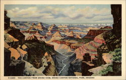 The Canyon From Grand View, Grand Canyon National Park, Arizona Postcard Postcard