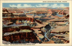 The Colorado River from Mohave point Grand Canyon National Park, AZ Postcard Postcard