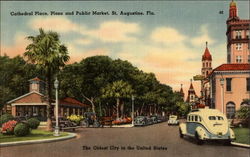 Cathedral Place, Plaza and Public Market St. Augustine, FL Postcard Postcard