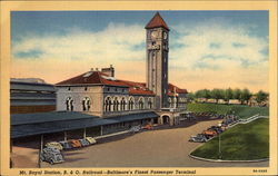 Mt. Royal Station, B. & O. Railroad - Baltimore's Finest Passenger Terminal Maryland Postcard Postcard