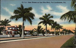 New Homes on Las Olas Blvd Fort Lauderdale, FL Postcard Postcard