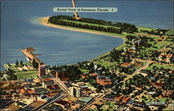 Aerial View of Sarasota, Florida Postcard