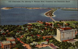 Ft. Harrison Hotel, Causeway and Clearwater Beach Florida Postcard Postcard