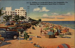 Bathers on Lauderdale Beach Fort Lauderdale, FL Postcard Postcard