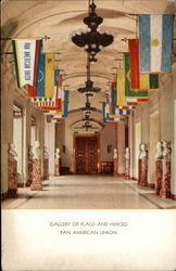 Gallery of Flags and Heroes, Pan American Union Washington, DC Washington DC Postcard Postcard