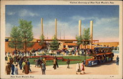 Visitors arriving at New York World's Fair 1939 NY World's Fair Postcard Postcard