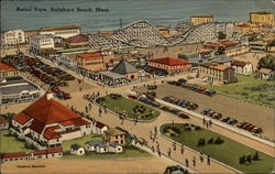 Aerial View, Salisbury Beach Massachusetts Postcard Postcard