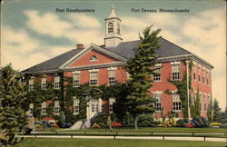 Post Headquarters, Fort Devens, Massachusetts Postcard Postcard