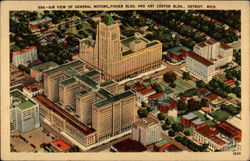 Air View of General Motors Postcard