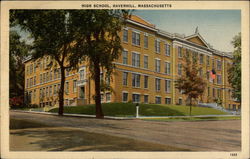 High School Haverhill, MA Postcard Postcard