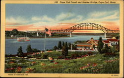 Cape Cod Canal and Bourne Bridge Postcard