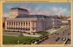 War Memorial and Opera House, Civic Center San Francisco, CA Postcard Postcard