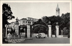 Sather Gate and Campanile, University of California (B-63) Postcard