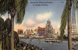 Gasparilla Entering Harbor Postcard