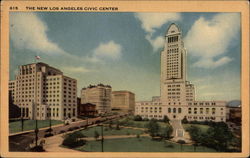 The New Los Angeles Civic Center California Postcard Postcard