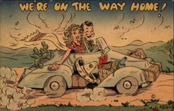 We're on the Way Home! Comic, Funny Postcard Postcard