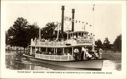 River Boat on Suwanee Dearborn, MI Postcard Postcard