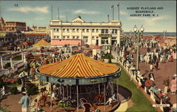 Kiddie's Playland and Boardwalk Postcard