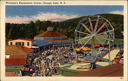 Sherman's Amusement Center Postcard