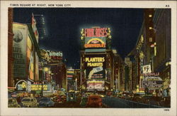 Times Square at Night Postcard